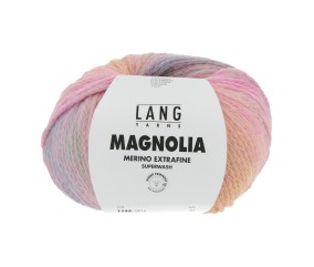Fil à tricoter en laine mérinos MAGNOLIA - 100gr - Lang Yarns - Effet dégradé vivant