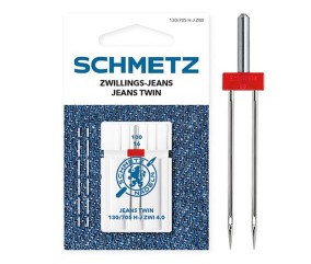 Aiguille jeans double - Dimension 4,0/100 - 130/705H-J ZWI - 1 Pce - Schmetz