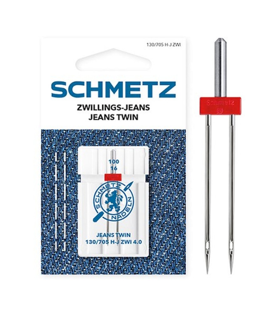 Aiguille jeans double - Dimension 4,0/100 - 130/705H-J ZWI - 1 Pce - Schmetz Aiguille jeans double - Dimension 4,0/100 - 130/705H-J ZWI - 1 Pce - Schmetz