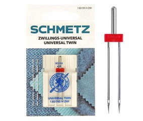 Aiguilles universelle double - Dimension 4,0/90 - 130/705H ZWI - 1 Pce - schmetz