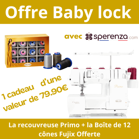 Baby Lock Primo : 20 points dont le top cover