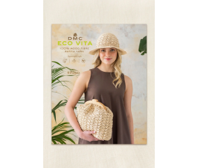 Livre de modèles de crochet pour sacs et chapeaux n°2 en fil Raffia Eco Vita - DMC