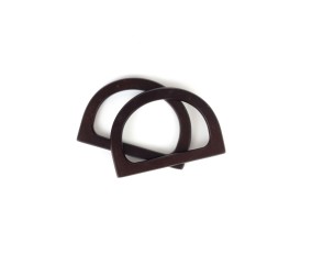 Lot de 2 Anses de sac en bois en forme de demi-cercle - DMC