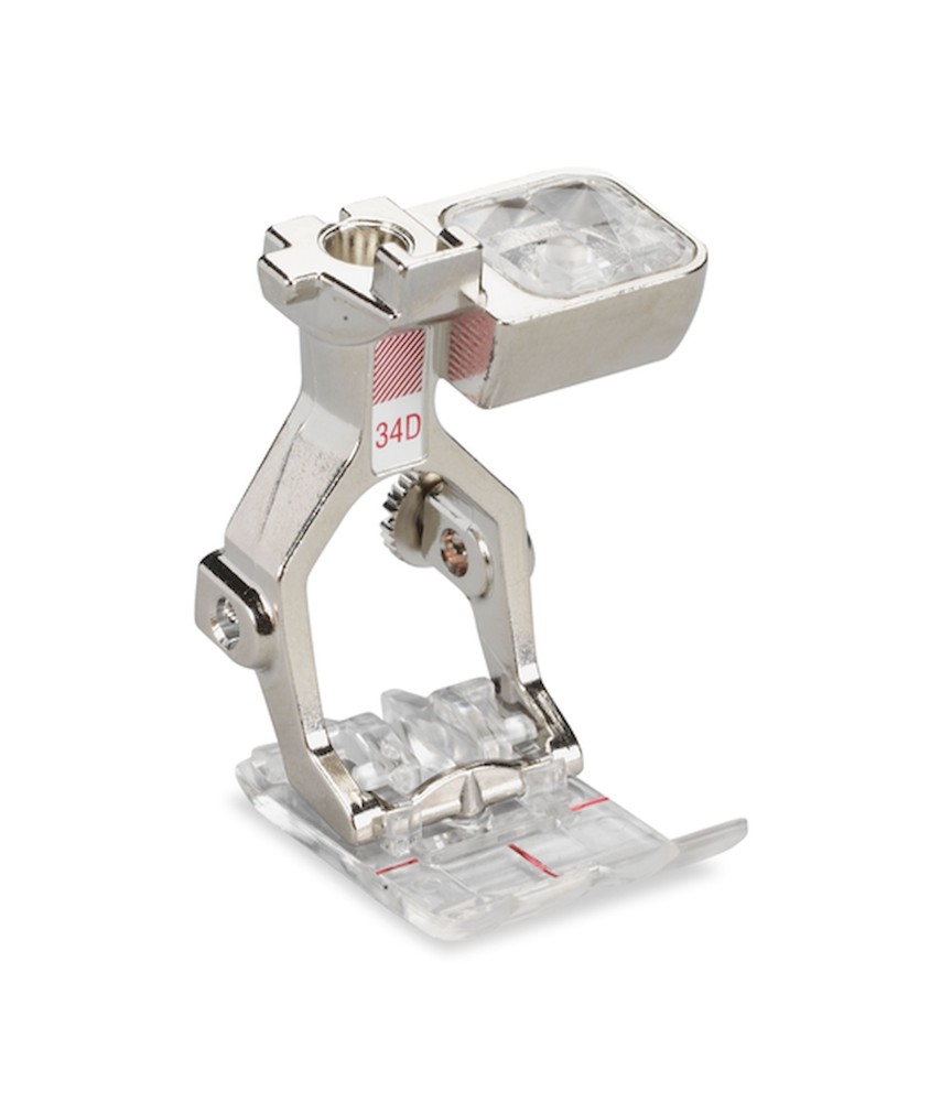 Pied pour points en marche arrière avec semelle transparente N°34D pour machine électronique - Bernina