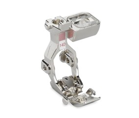 Pied pour fermeture à glissière avec guide N°14D pour machine électronique - Bernina