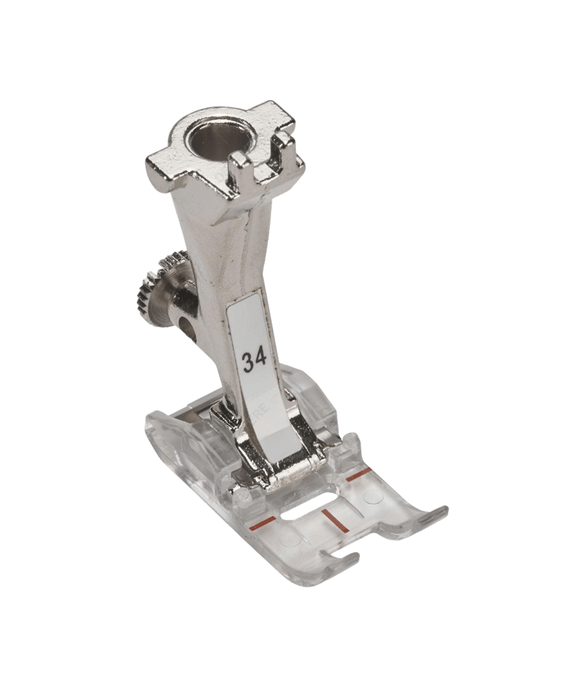 Pied pour Points en Marche Arrière N°34 avec Semelle Transparente pour machine mécanique – Bernina Pied pour Points en Marche Arrière N°34 avec Semelle Transparente pour machine mécanique – Bernina