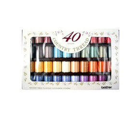Boîte de fils à broder Country CYT40 - 40 couleurs - Brother