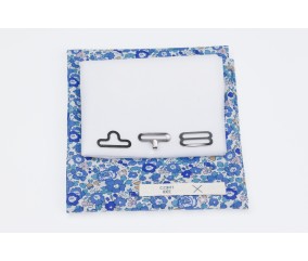 Kit nœud papillon + pochette en tissu Liberty - Raphaël - Com'1