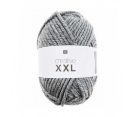 Pelote de laine à tricoter CREATIVE XXL 1000 gr ! - Rico Design 03 gris sperenza
