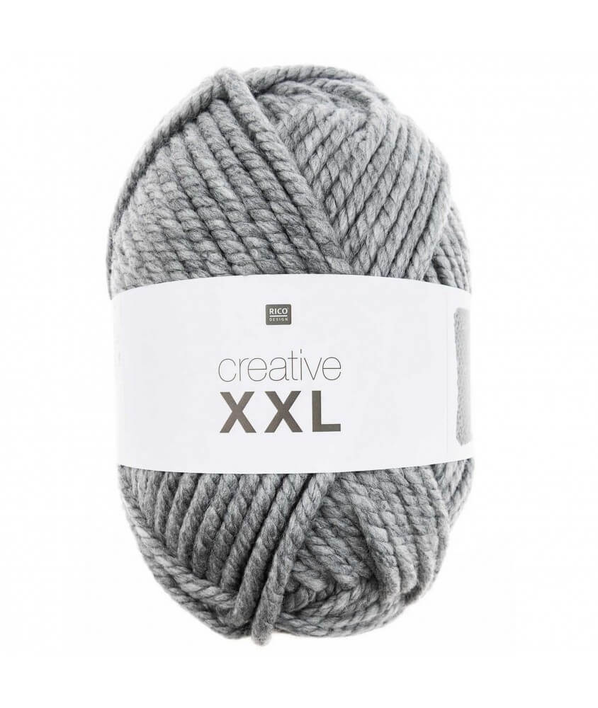 Pelote de laine à tricoter CREATIVE XXL 1000 gr ! - Rico Design 03 gris sperenza