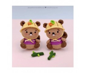 Kit crochet Minigurumi Mochi le castor - Graine Créative