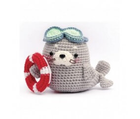 Kit crochet Minigurumi Natto le phoque - Graine Créative