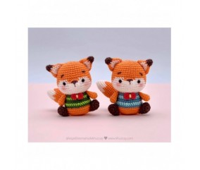 Kit Crochet Amigurumi - Renard - 13 cm - Kit crochet - Creavea