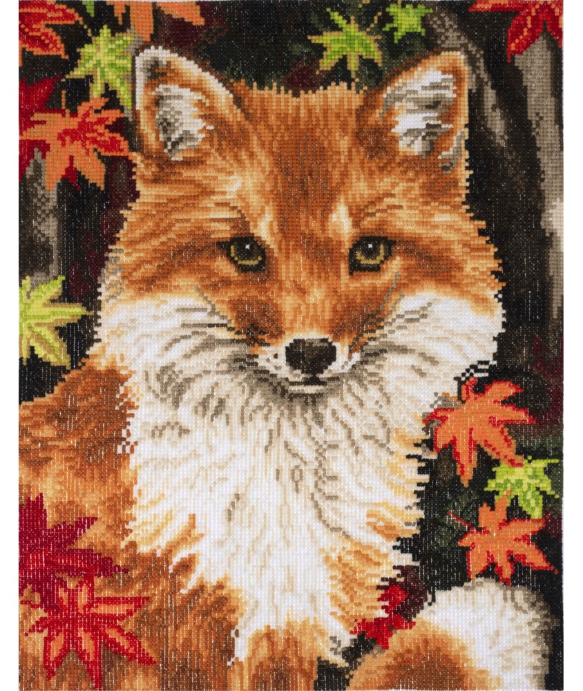 Kit de Point de Croix Renard Extra-Large 32 x 39 cm – Trimits - Kit Broderie Extra-Large Idéal pour les Passionnés Kit de Point de Croix Renard Extra-Large 32 x 39 cm – Trimits - Kit Broderie Extra-Large Idéal pour les Passionnés
