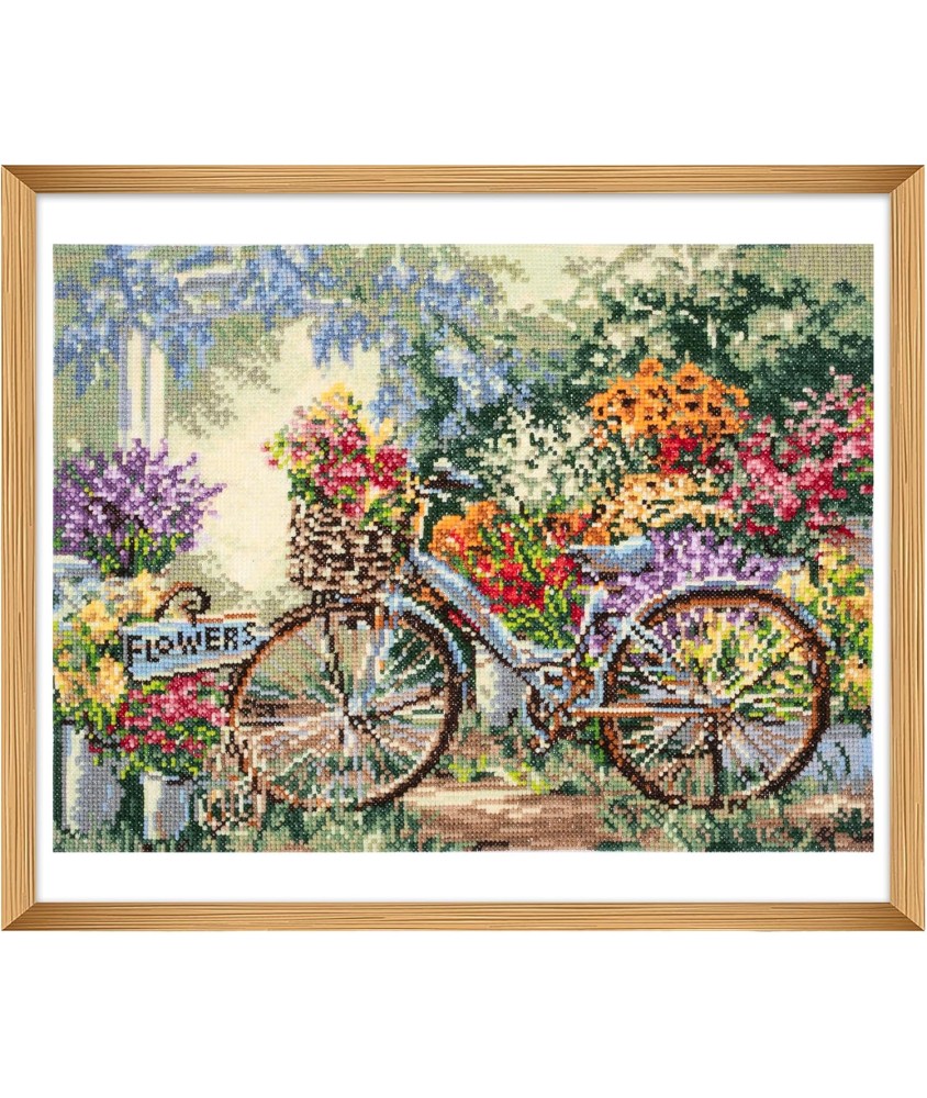 Kit de Point de Croix Comptée – Bicyclette – 41,5 x 31 cm - Trimits Kit de Point de Croix Comptée – Bicyclette – 41,5 x 31 cm - Trimits