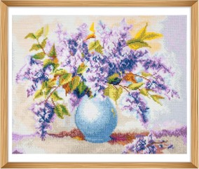 Kit de Point de Croix Comptée – Lilas – 32,5 x 39,5 cm - Trimits