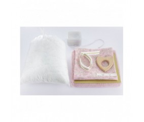 Kit DIY couture - Cape de bain Bébé Rose - 69 x 69 cm - Kit couture -  Creavea