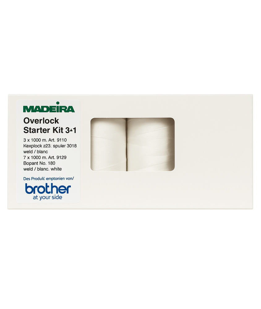 Coffret de 4 Cônes Starter kit 3+1 Madeira pour Surjeteuse - Kit de Fils de Qualité Supérieure sperenza