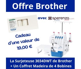 Surjeteuse 3034DWT - Brother - Garantie 5 ans couture de qualité supérieure promotion affaire promo solde bonne réduction remise