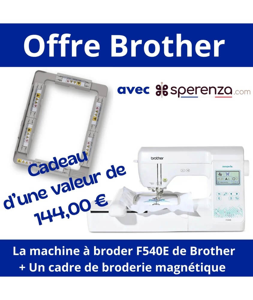 Machine à broder Innov-is F540E - Brother - Garantie 5 ans offre exceptionnelle affaire promo promotion sperenza solde