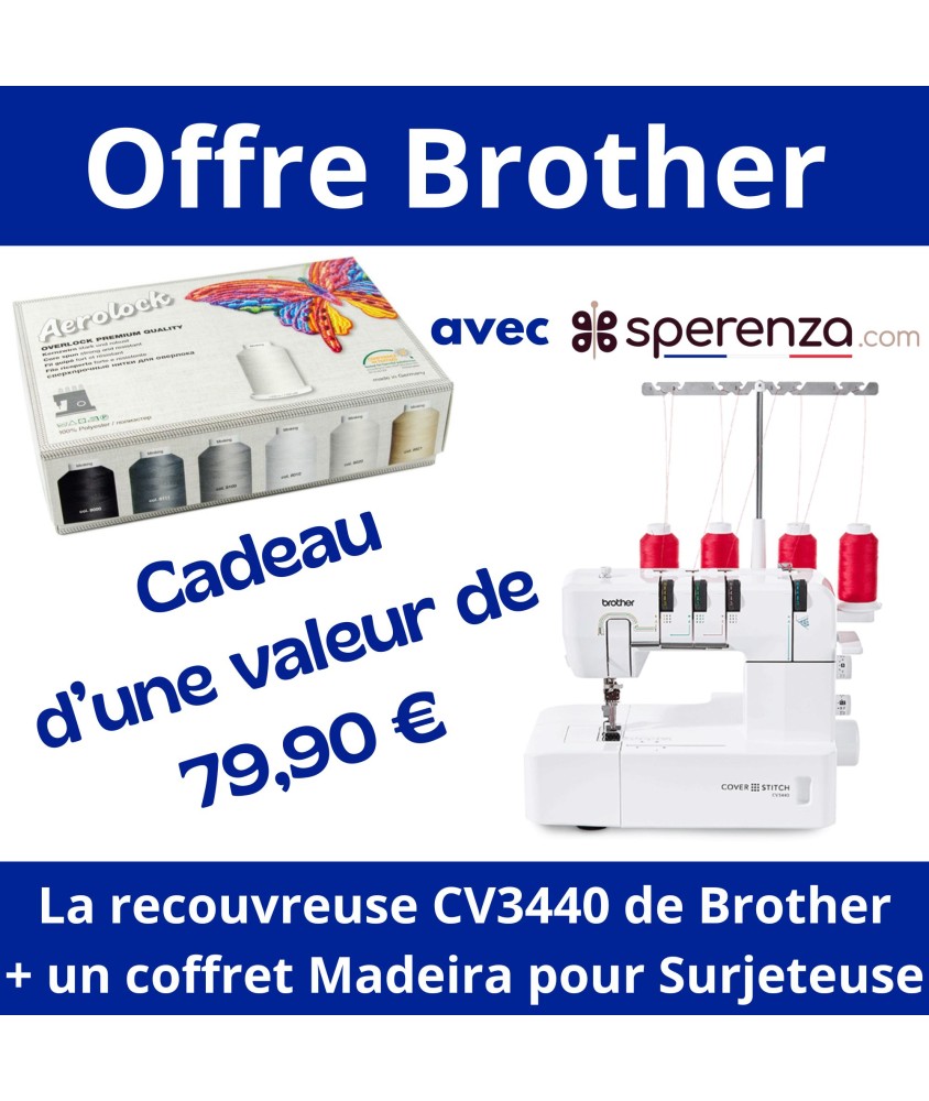 Recouvreuse CV3440 - Brother - Garantie 5 ans OFFRE PROMO REMISE CADEAU promotion solde prix pas cher Recouvreuse CV3440 - Brother - Garantie 5 ans OFFRE PROMO REMISE CADEAU promotion solde prix pas cher