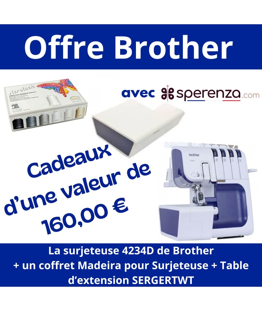 Surjeteuse 4234D - Brother - Garantie 5 ans - offre solde promo promotion exceptionnel, affaire avec sperenza Surjeteuse 4234D - Brother - Garantie 5 ans - offre solde promo promotion exceptionnel, affaire avec sperenza