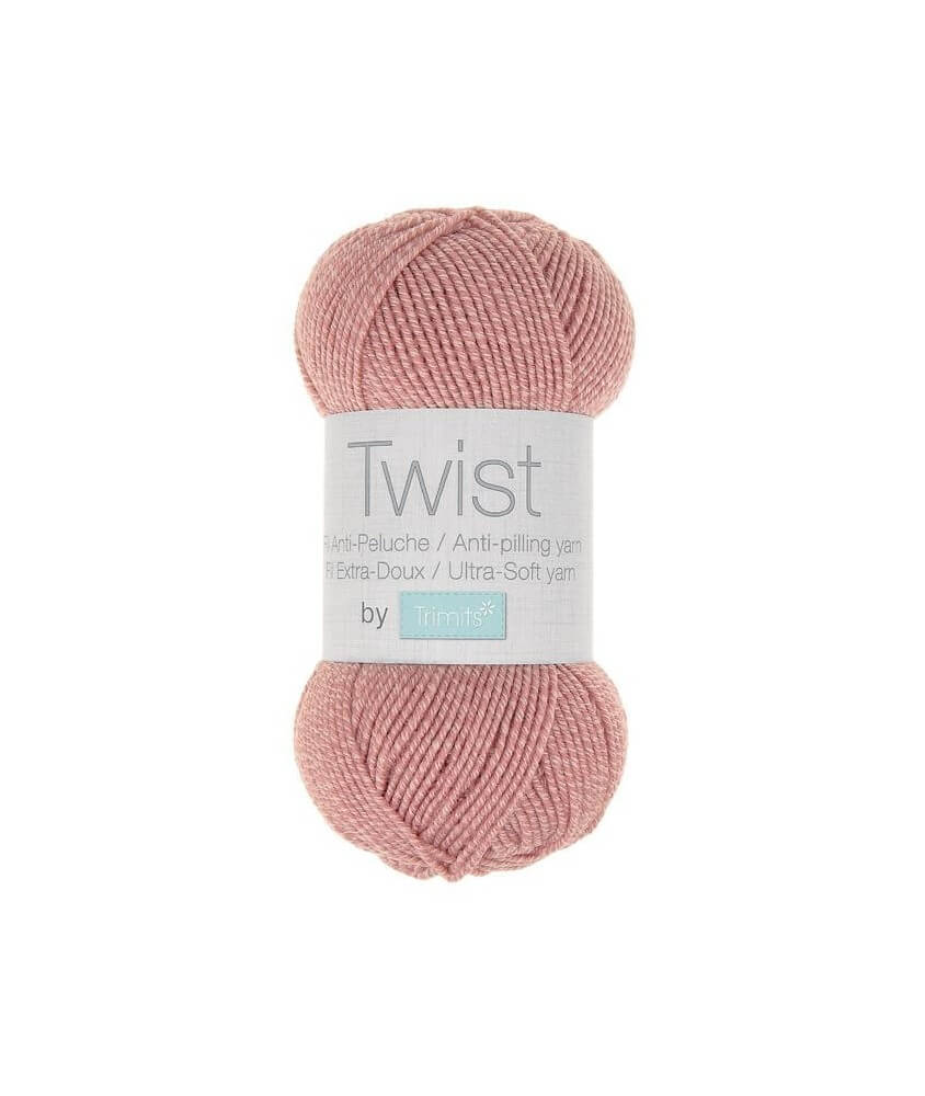 Pelote à tricoter TWIST - 100gr - Trimits - 02 Rose