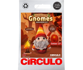 Kit Amigurumi Círculo – Gnome Élément “Feu” : un kit débutant complet