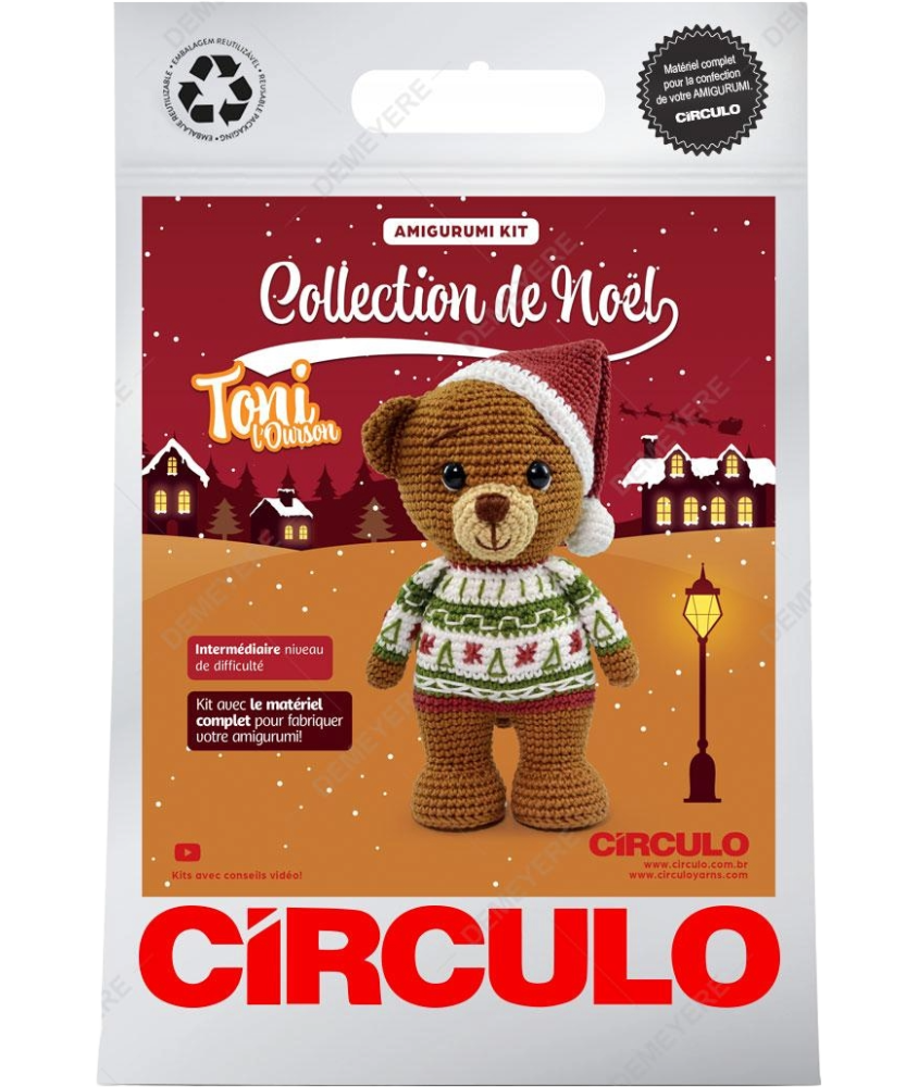 Kit Amigurumi de Noël - Toni l'Ourson - Circulo
