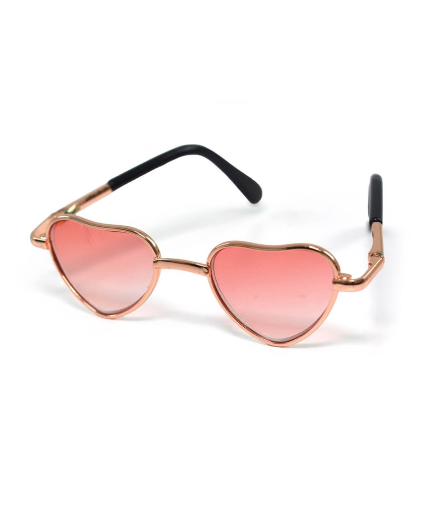 Lunettes en Cœur Rose pour Amigurumi / Poupée - 6,3 x 2,2 cm - Circulo