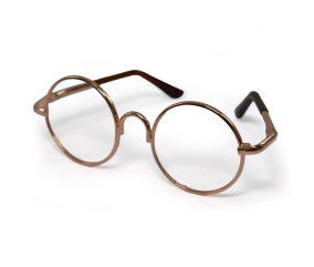 Lunettes Métalliques Dorées pour Amigurumi / Poupée - 6,3 x 2,2 cm - Circulo
