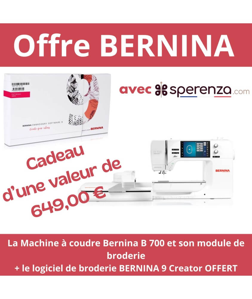 Machine À Broder Bernina B 700 et Module de Broderie Série 7 - Bernina - Garantie 5 ans offert solde cadeaux offre exclusive Machine À Broder Bernina B 700 et Module de Broderie Série 7 - Bernina - Garantie 5 ans offert solde cadeaux offre exclusive