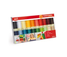 Coffret de 20 bobines de Fil à coudre 100m - Gutermann : l’incontournable pour tous vos projets couture
