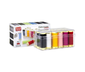 Coffret de 18 bobines de Fil à coudre 100m dans une boîte transparente - Gutermann
