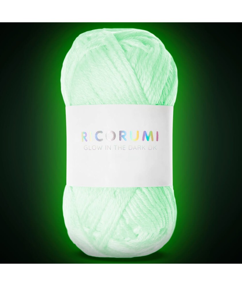 Pelote coton phosphorescent pour Amigurumi RICORUMI Glow in the Dark 25 gr - Rico Design sperenza Pelote coton phosphorescent pour Amigurumi RICORUMI Glow in the Dark 25 gr - Rico Design sperenza