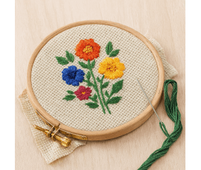 Tambour à broder (ou cercle) en bois Ø 10 cm à 25 cm - Milward