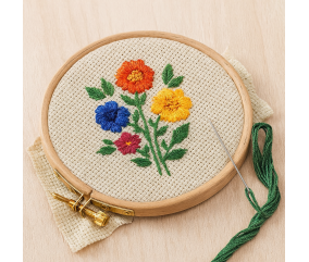 Tambour à broder (ou cercle) en bois Ø 10 cm à 25 cm - Milward