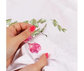 Kit de chemin de table à broder - Baies florales - 40 x 100 cm - Trimits