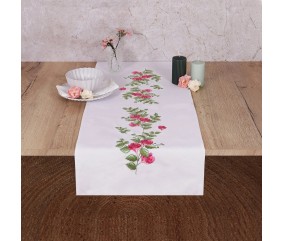 Kit de chemin de table à broder - Baies florales - 40 x 100 cm - Trimits
