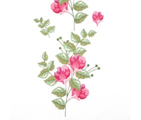 Kit de chemin de table à broder - Baies florales - 40 x 100 cm - Trimits