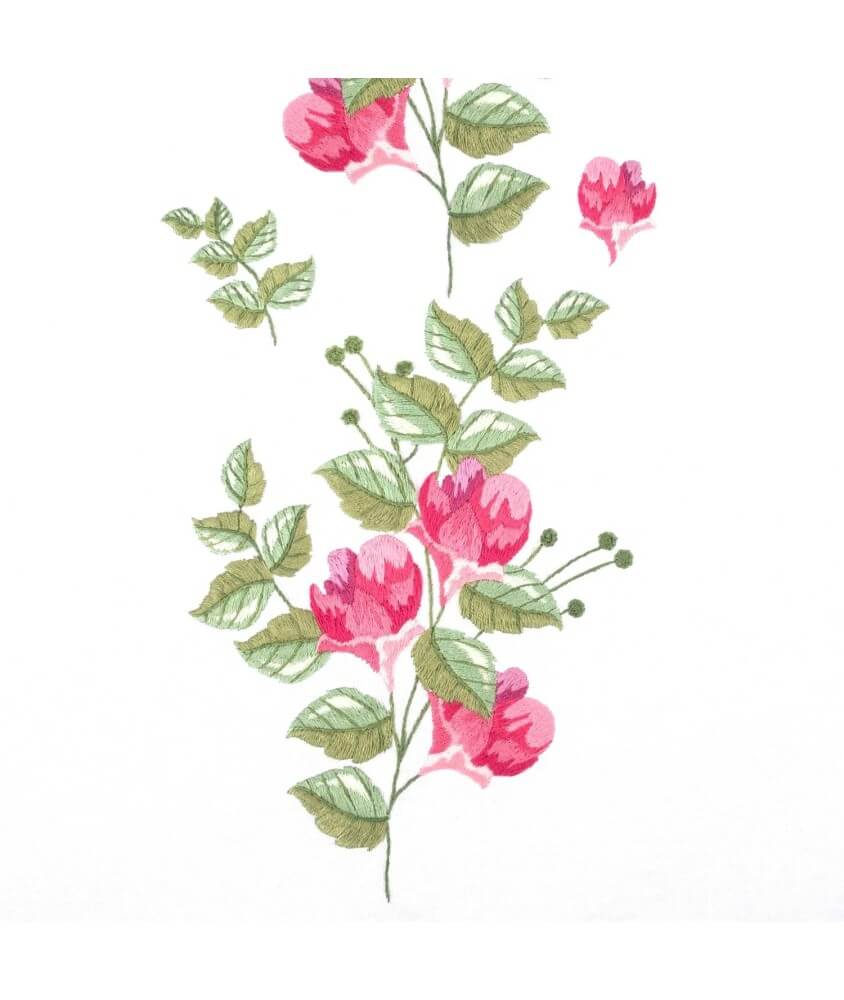 Kit de chemin de table à broder - Baies florales - 40 x 100 cm - Trimits
