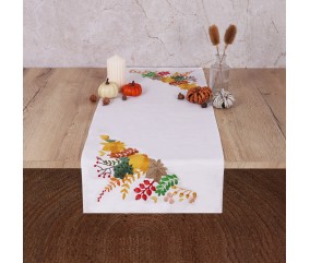 Kit de chemin de table à broder - Récolte automnale - 40 x 100 cm - Trimits