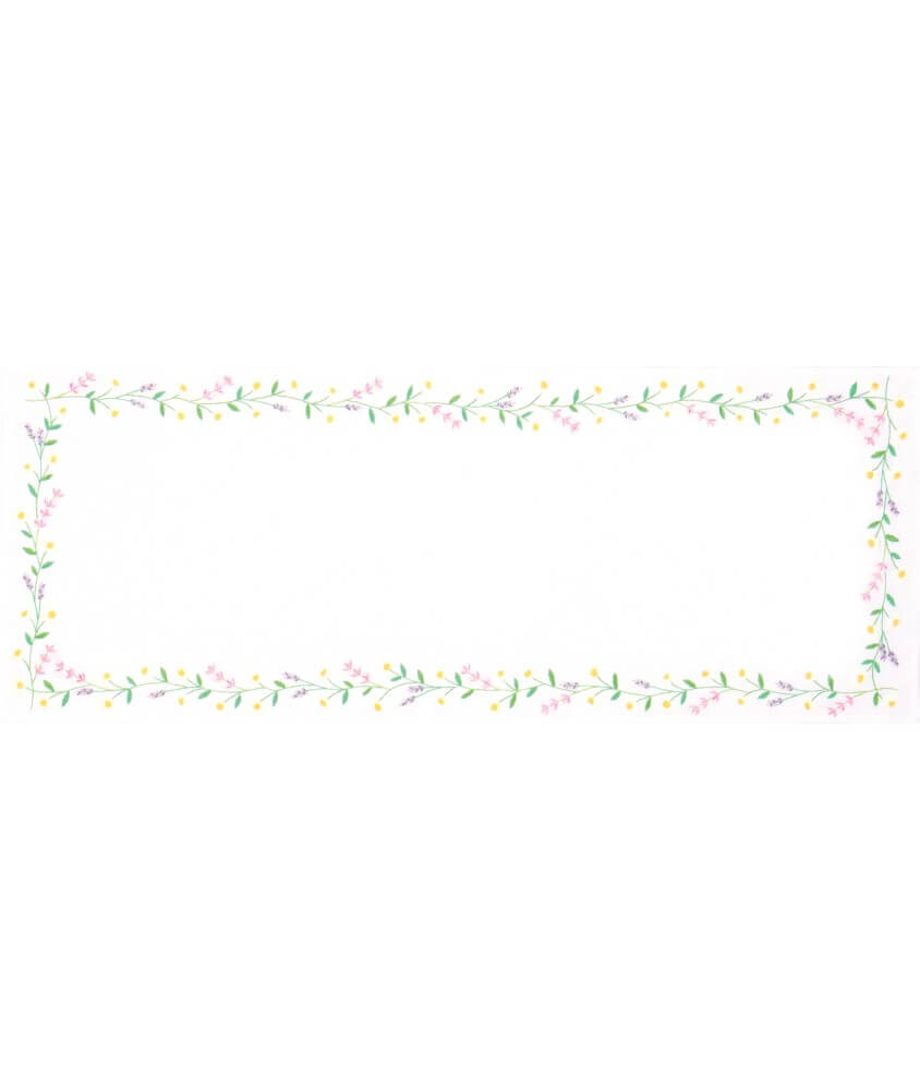 Kit de chemin de table à broder - Chaine de Marguerite - 40 x 100 cm - Trimits