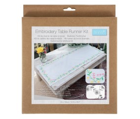 Kit de chemin de table à broder - Chaine de Marguerite - 40 x 100 cm - Trimits