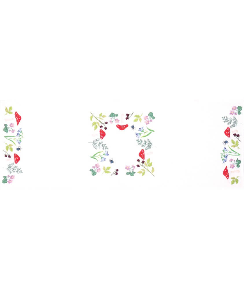 Kit de chemin de table à broder - Champignons- 40 x 100 cm - Trimits