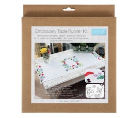 Kit de chemin de table à broder - Champignons- 40 x 100 cm - Trimits