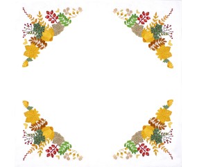 Kit de nappe à broder - Récolte automnale - 80 x 80 cm - Trimits