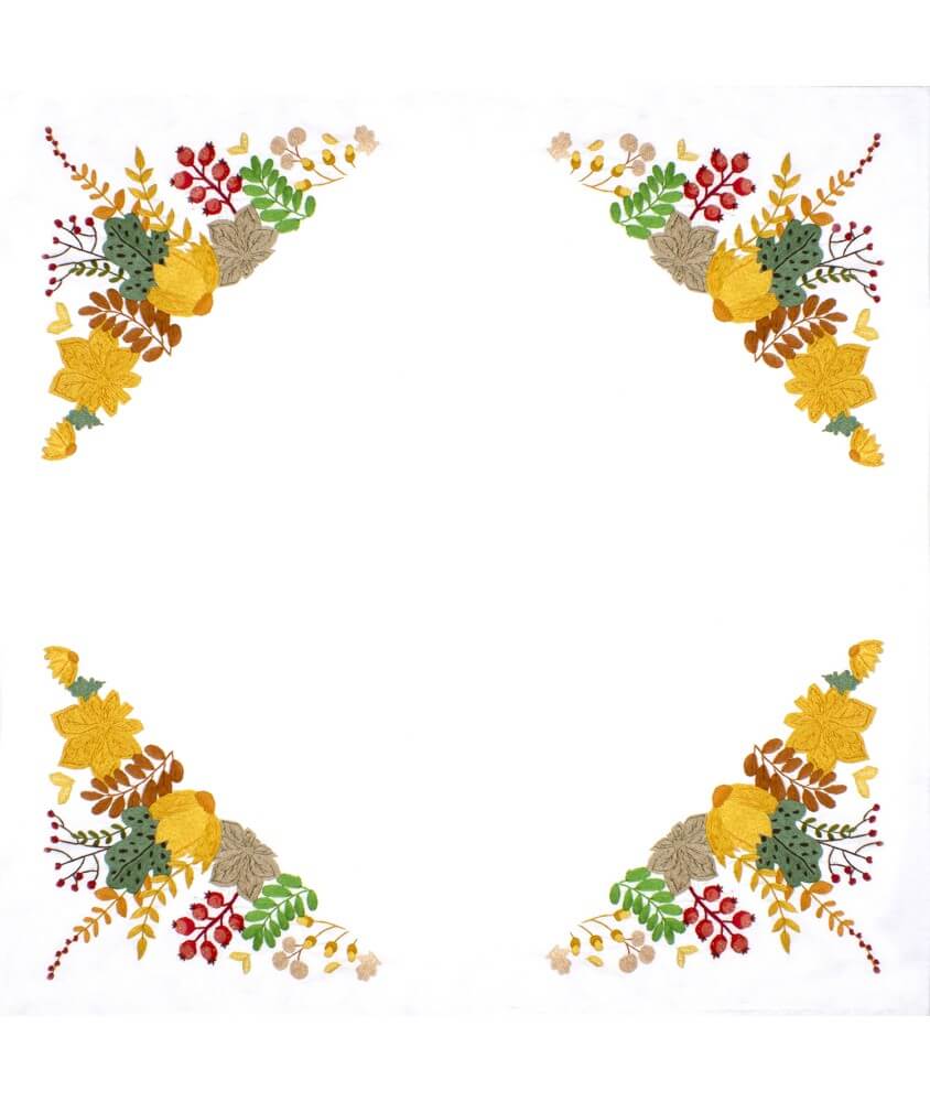 Kit de nappe à broder - Récolte automnale - 80 x 80 cm - Trimits