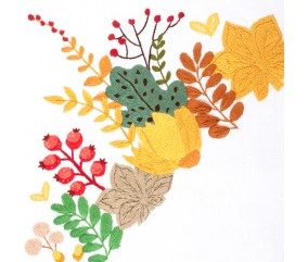 Kit de nappe à broder - Récolte automnale - 80 x 80 cm - Trimits
