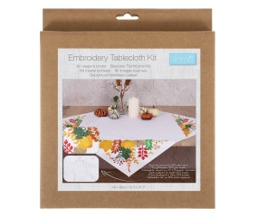 Kit de nappe à broder - Récolte automnale - 80 x 80 cm - Trimits